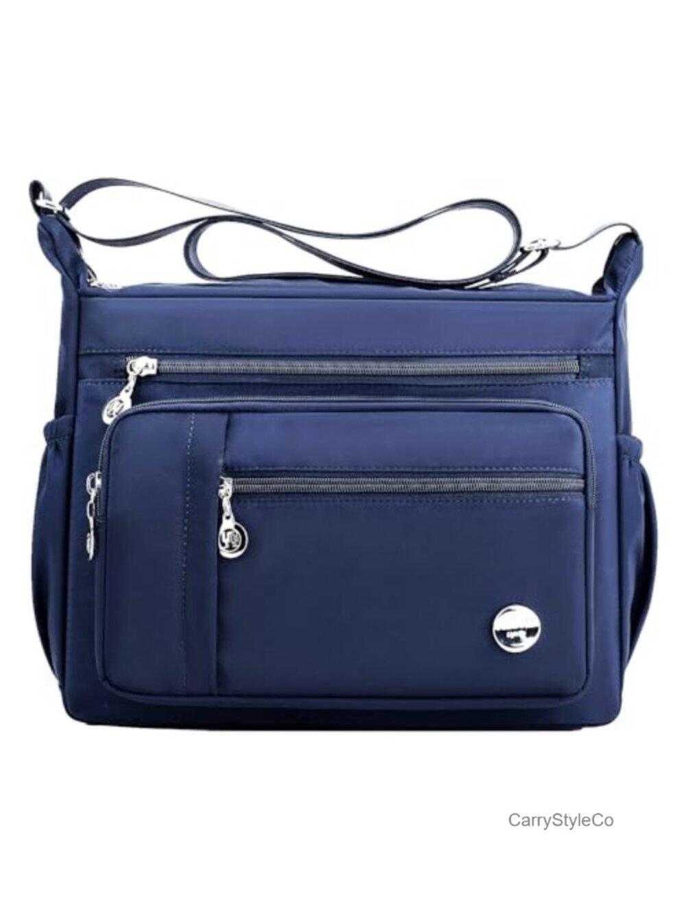 Large Waterproof Nylon Satchel Crossbody Tote with Multiple Pockets